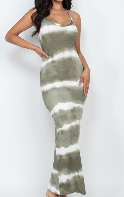 Tie-dye Racerback Tank Dress