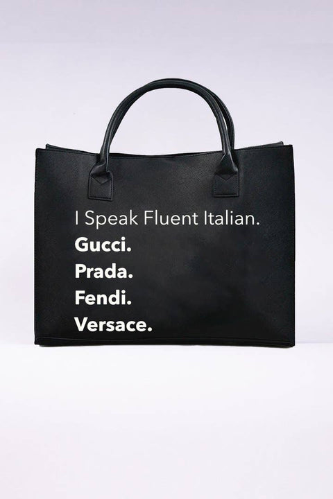 I SPEAK DESIGNER TOTE - Fluent Italian
