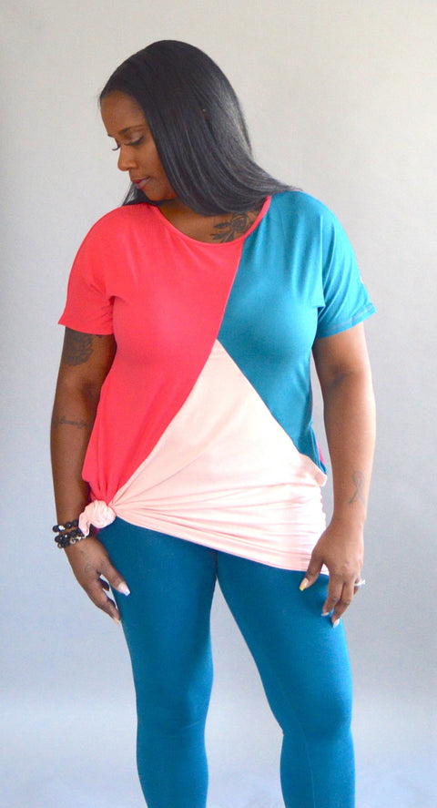 Color Block Tunic/Legging Set