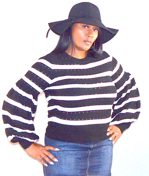 The Black and White Stipe Sweater