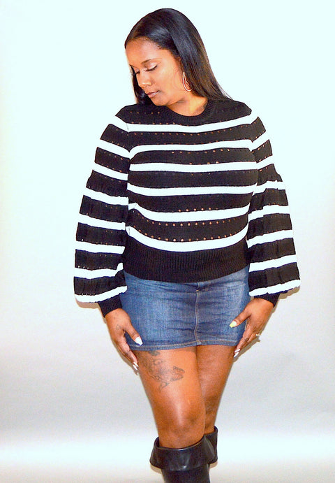 The Black and White Stipe Sweater