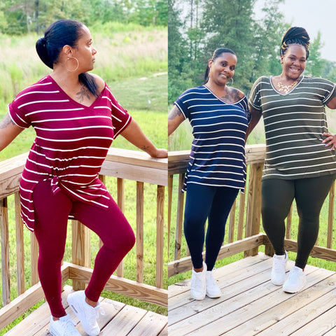 Lets Chill Stripe Legging Set