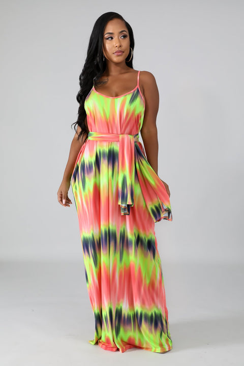 "Neon Dream" Maxi Dress