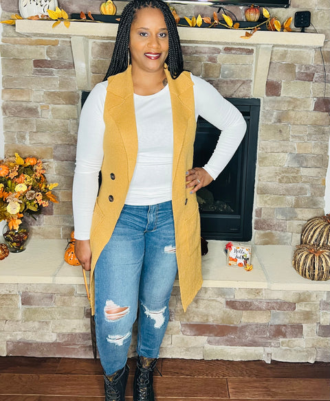 Sleeveless Cardigan Vest