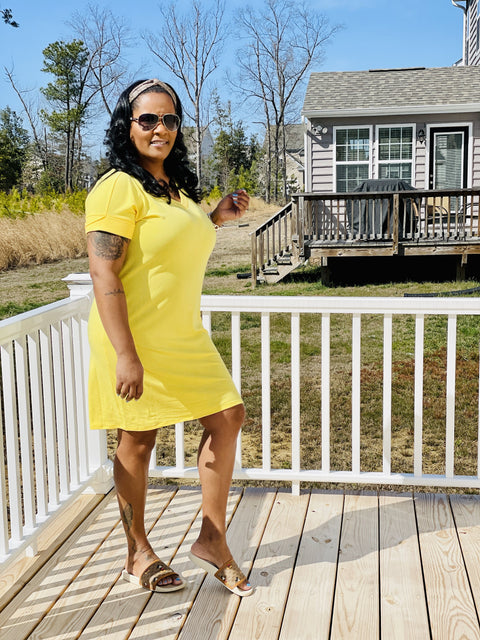 On the Go V-Neck Dress w/pockets