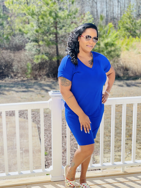 On the Go V-Neck Dress w/pockets