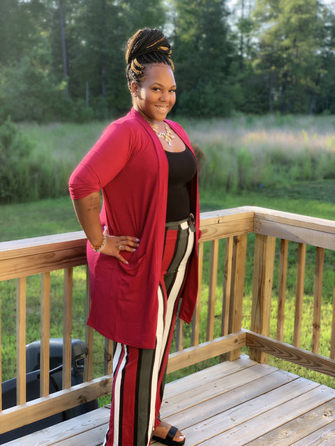 Knee length Cardigan-Curvy *Up to 3X