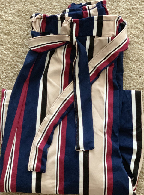 Stripe Wide Leg Pants