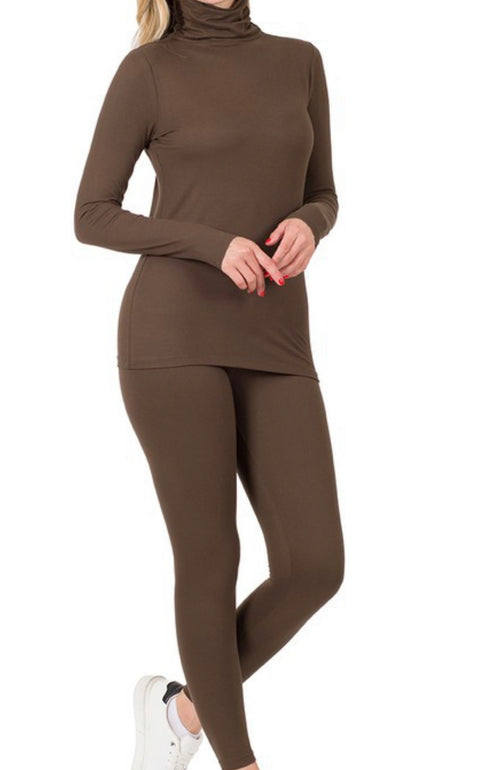 Mock Turtleneck Legging set