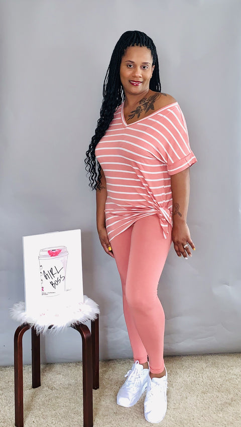 Lets Chill Stripe Legging Set