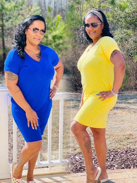 On the Go V-Neck Dress w/pockets